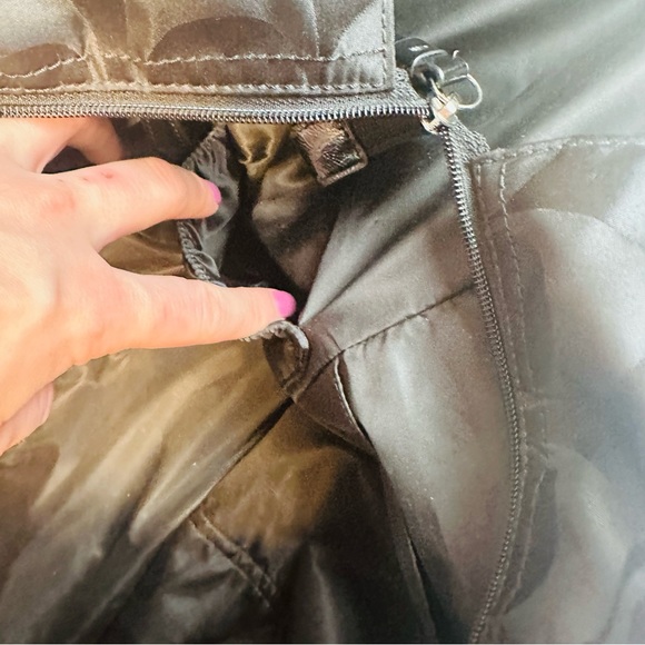 COACH MONOGRAM SIGNATURE NYLON BLACK LARGE TOTE BAG - Picture 11 of 16